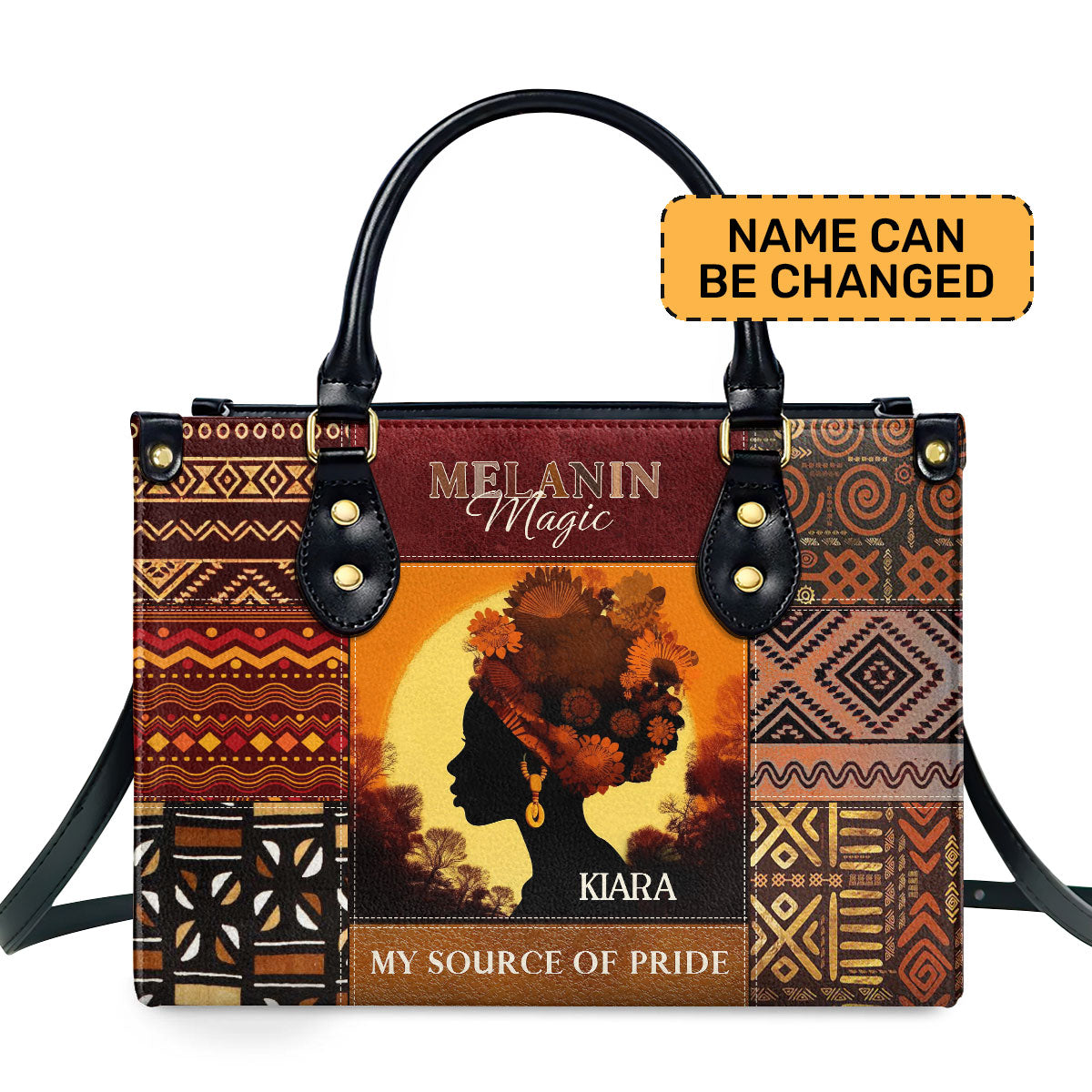 MELANIN Magic Personalized Leather Hand Bag  - Image 2