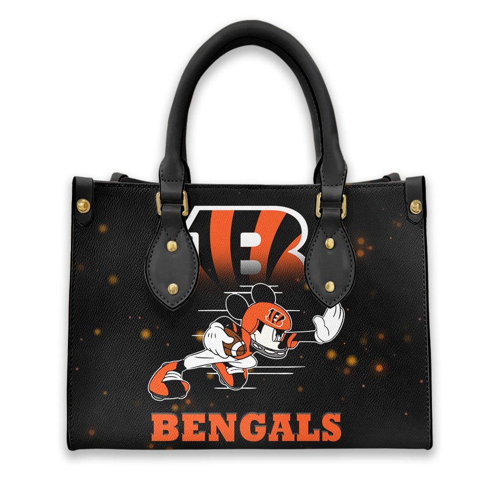 Cincinnati Bengals Personalized Leather Hand Bag  - Image 2