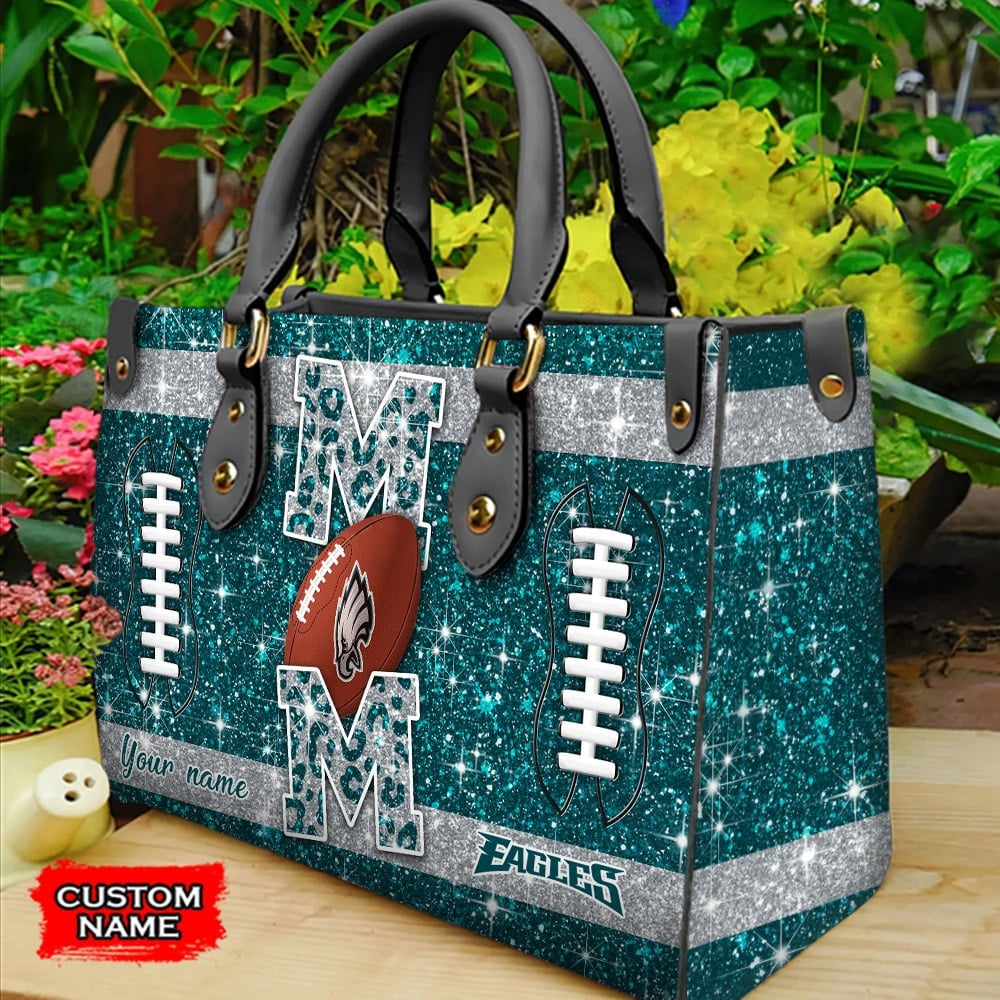 Philadelphia Eagles Personalized Leather Hand Bag  - Image 2