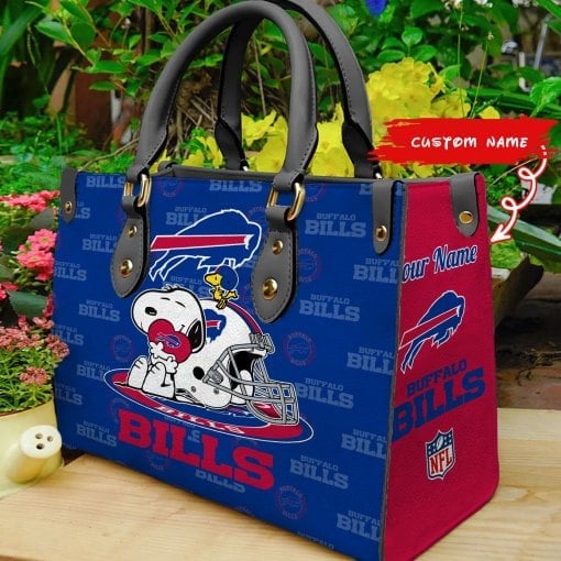 Buffalo Bills Personalized Leather Hand Bag  - Image 2