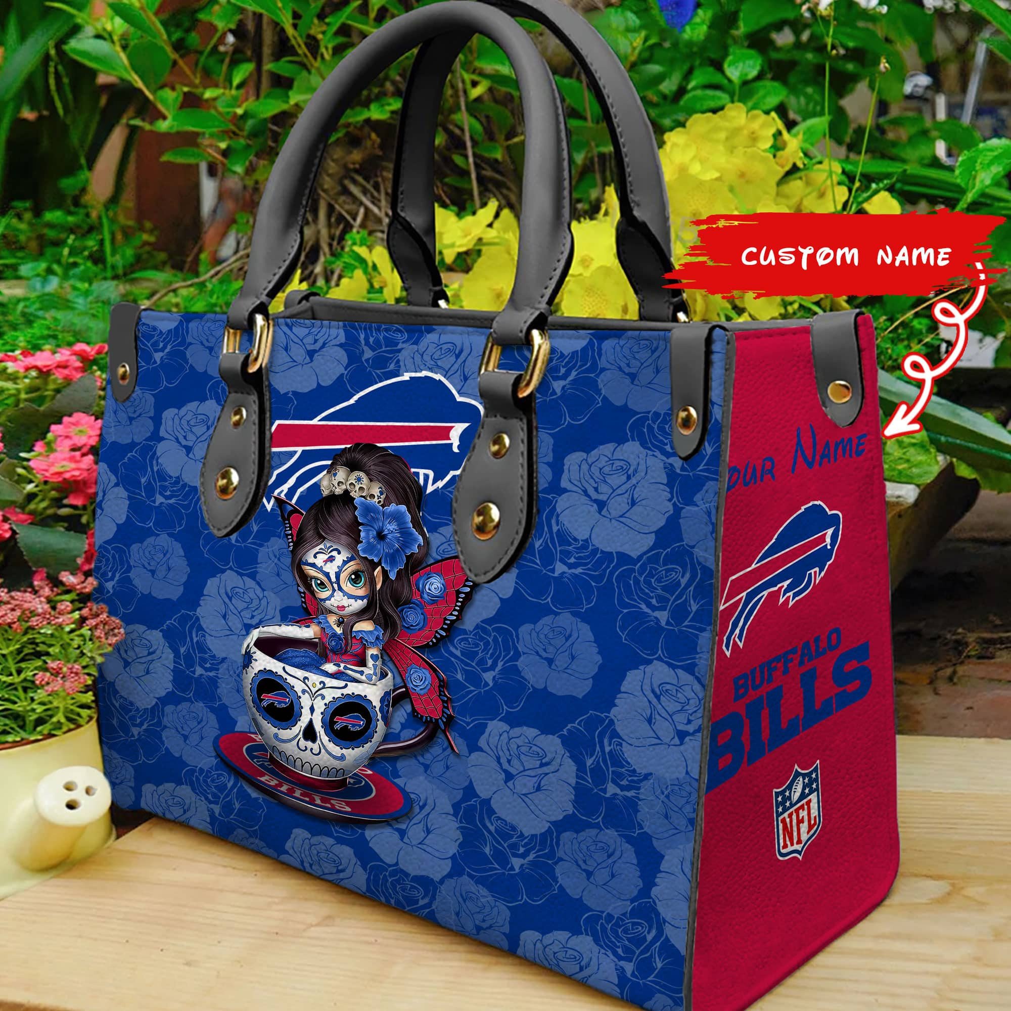 Buffalo Bills Personalized Leather Hand Bag  - Image 2