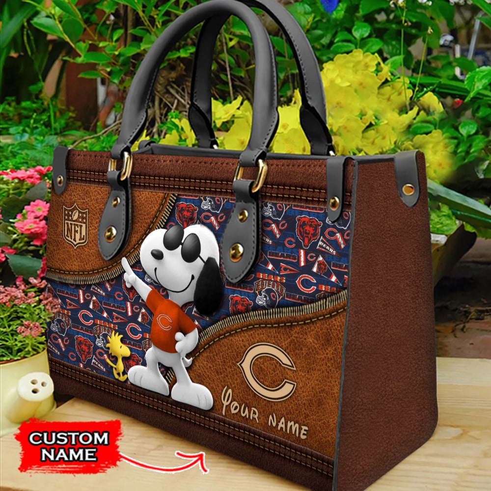 Chicago Bears Personalized Leather Hand Bag  - Image 2