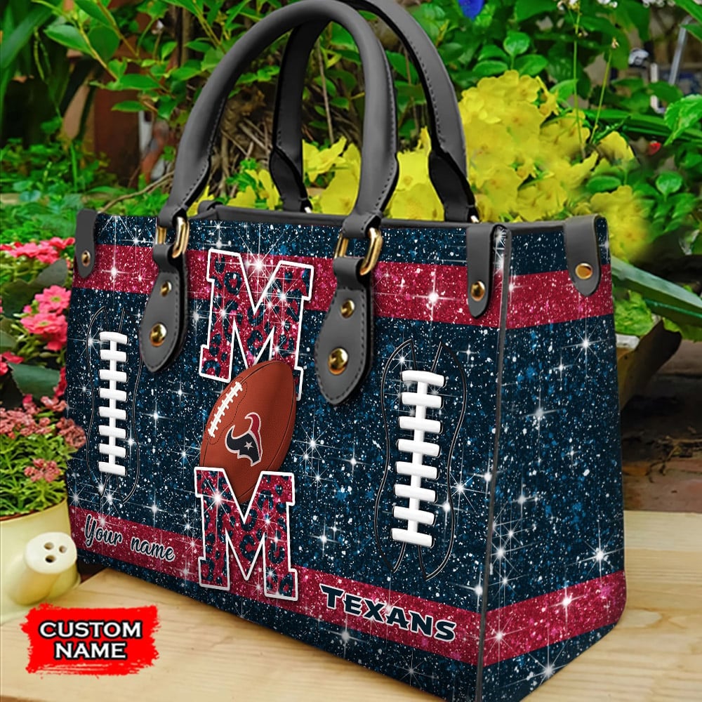 Houston Texans Personalized Leather Hand Bag  - Image 2
