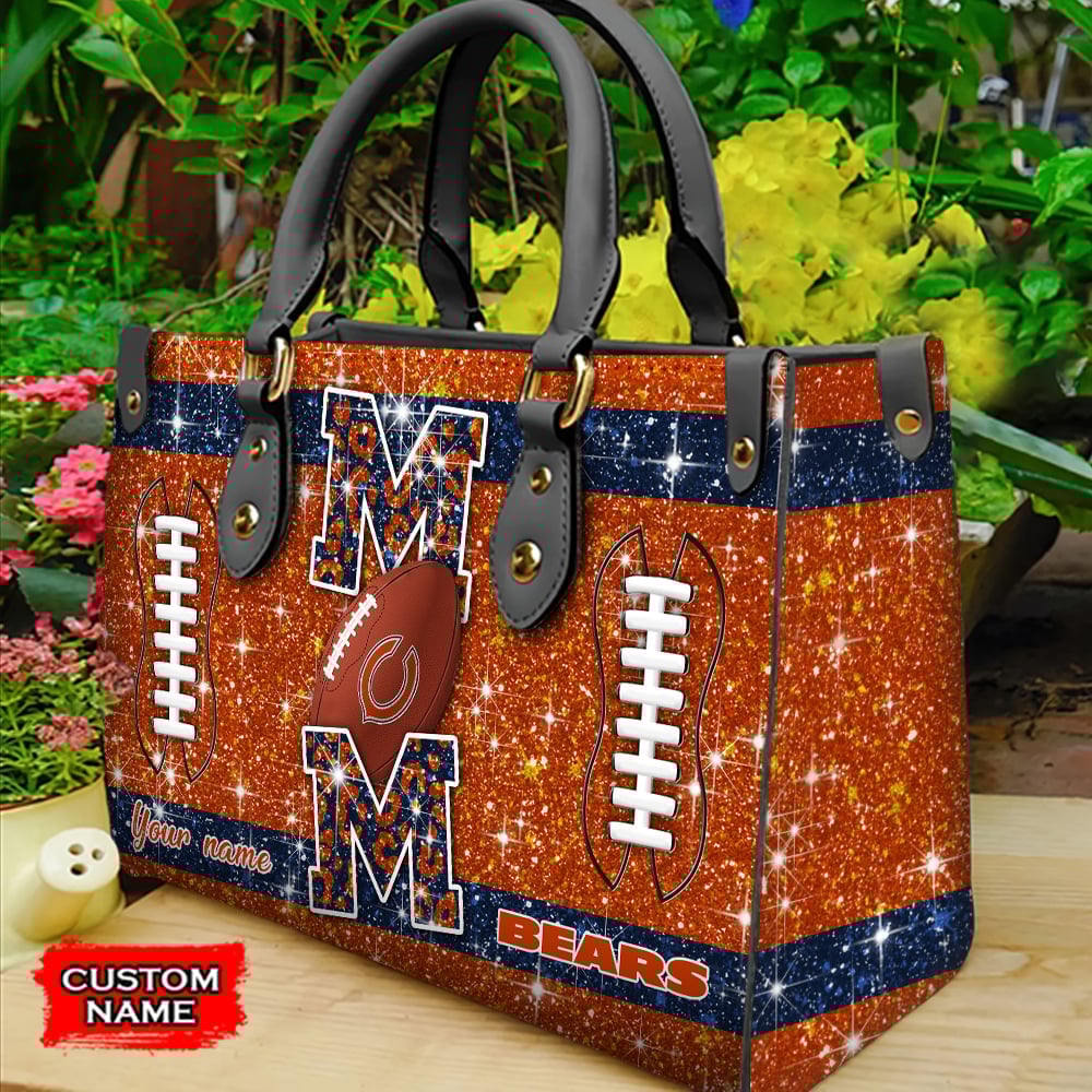Chicago Bears Personalized Leather Hand Bag  - Image 2