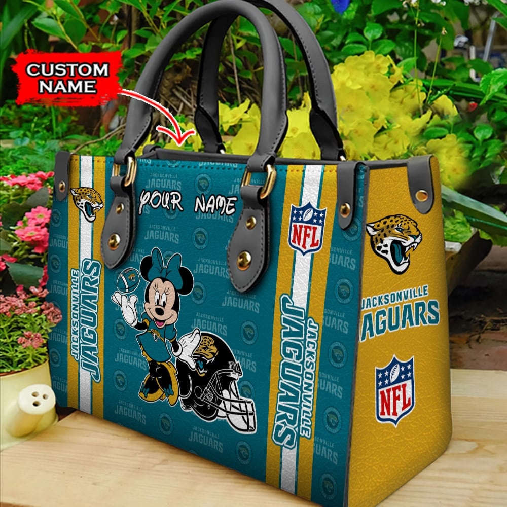 Jacksonville Jaguars Personalized Leather Hand Bag  - Image 2