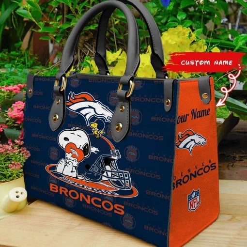 Denver Broncos Personalized Leather Hand Bag  - Image 2