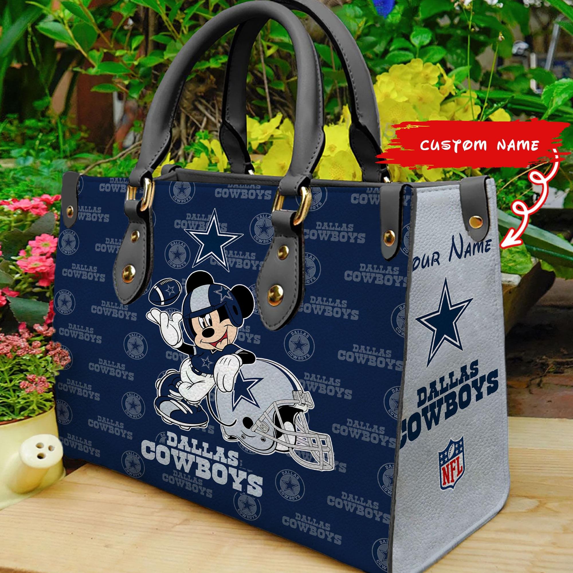 Dallas Cowboys Personalized Leather Hand Bag  - Image 2