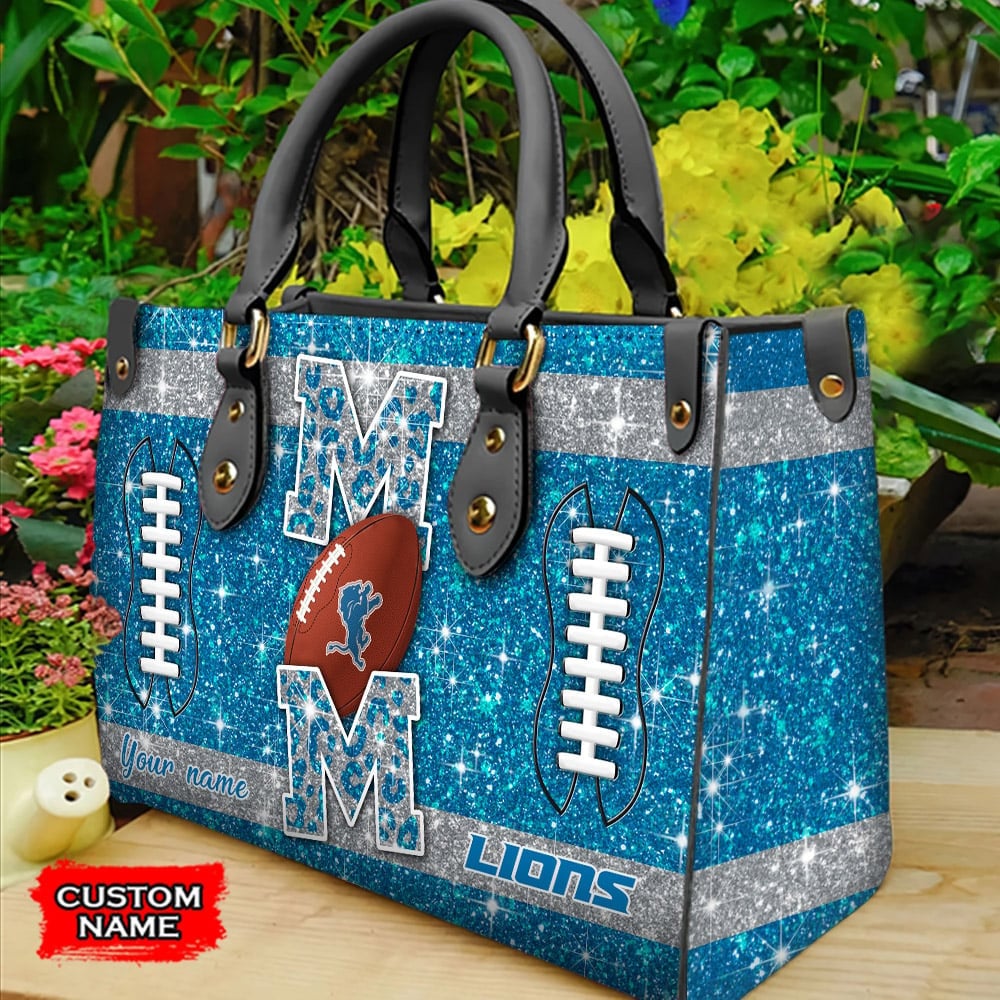 Detroit Lions Personalized Leather Hand Bag  - Image 2