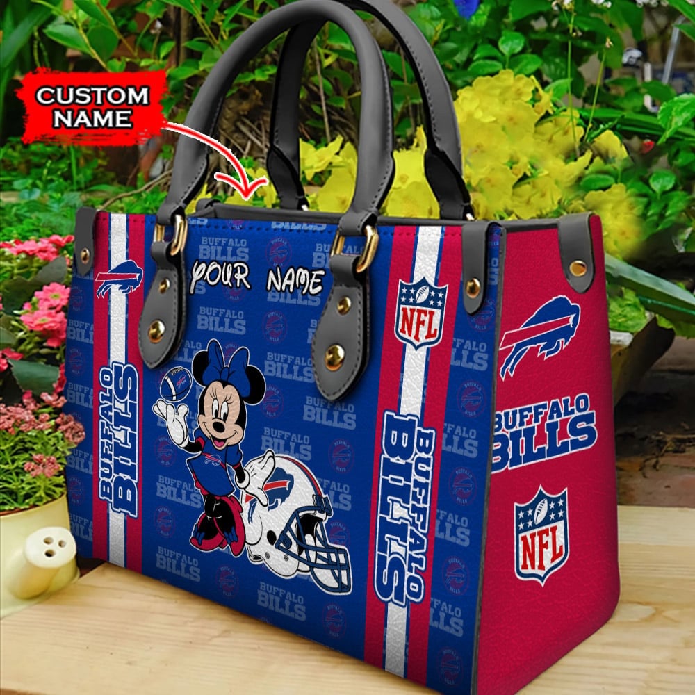 Buffalo Bills Personalized Leather Hand Bag  - Image 2