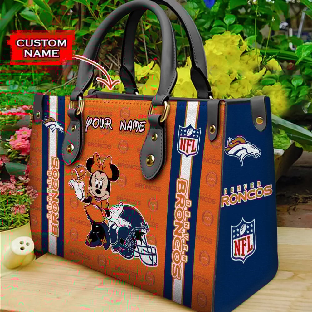 Denver Broncos Personalized Leather Hand Bag  - Image 2