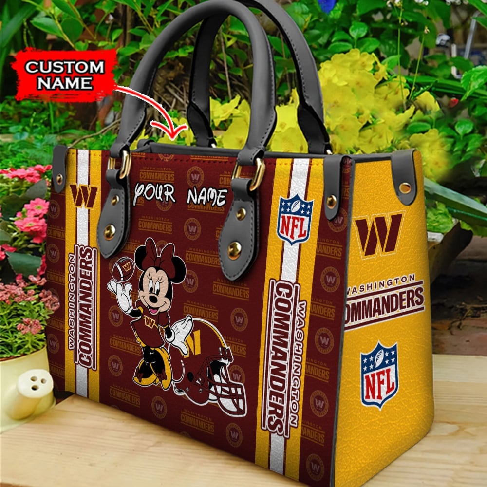 Washington Commanders Personalized Leather Hand Bag  - Image 2