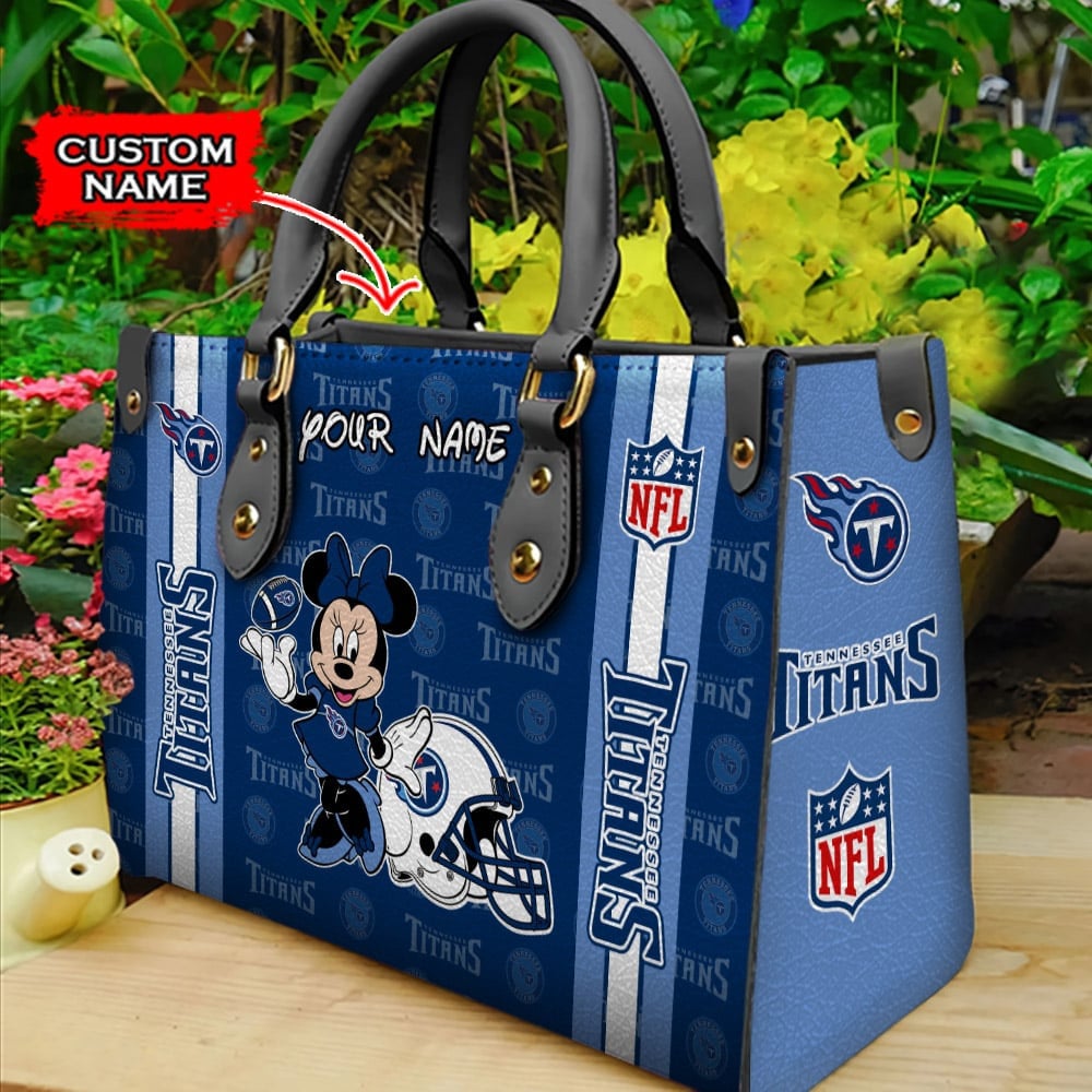 Tennessee Titans Personalized Leather Hand Bag  - Image 2
