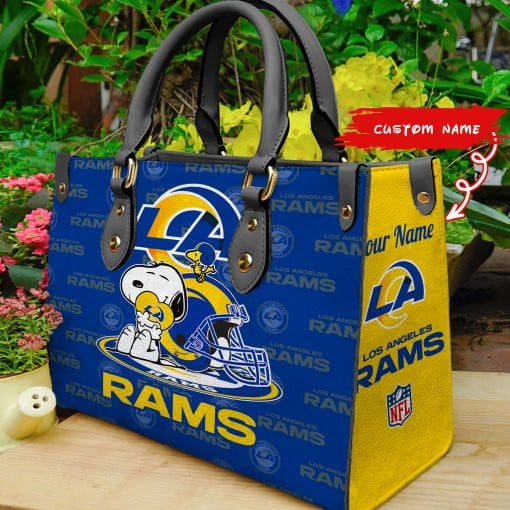 Los Angeles Rams Personalized Leather Hand Bag  - Image 2