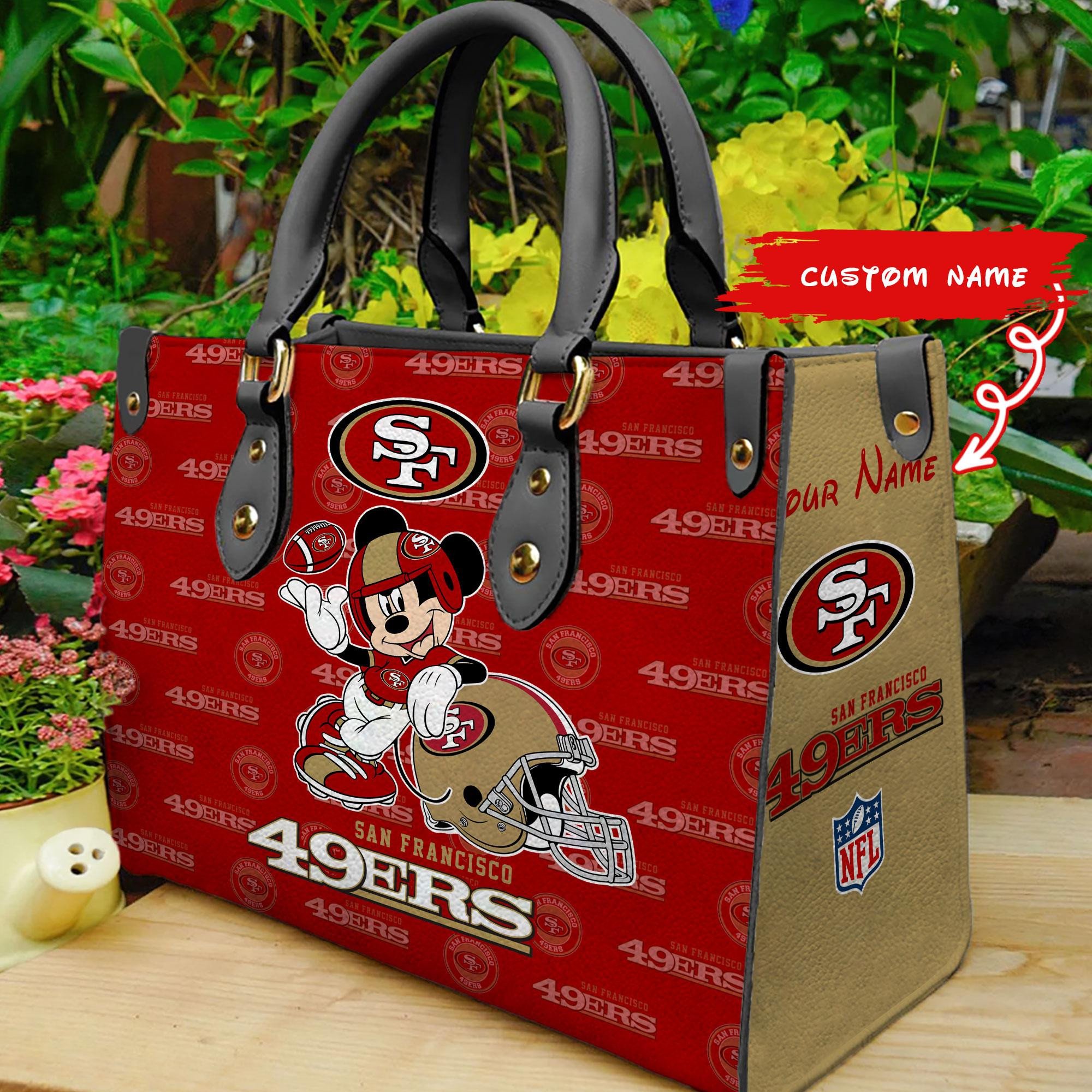San Francisco 49ers Personalized Leather Hand Bag  - Image 2