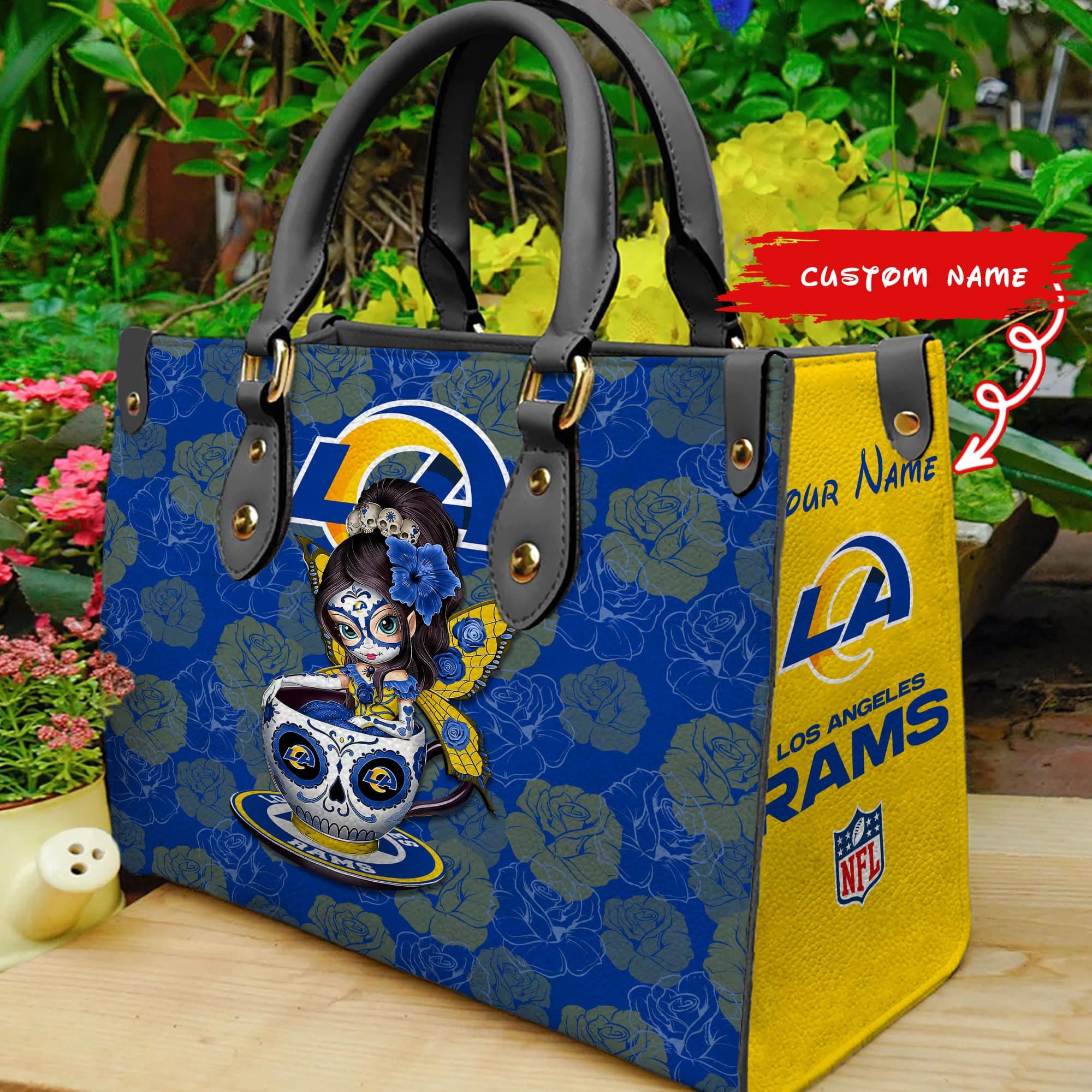 Los Angeles Rams Personalized Leather Hand Bag  - Image 2