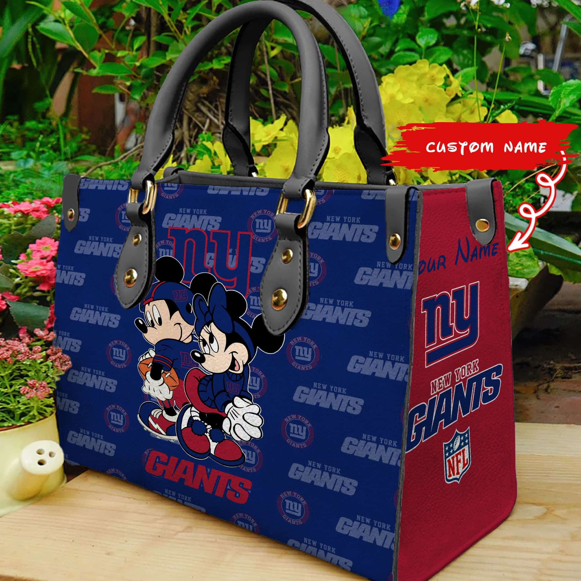 New York Giants Personalized Leather Hand Bag  - Image 2