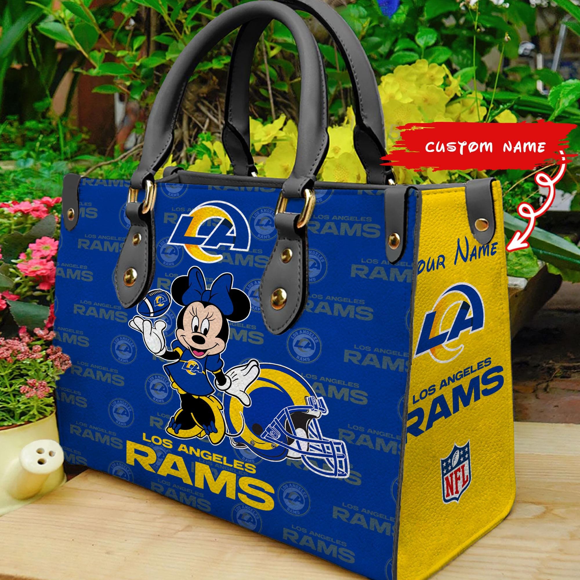 Los Angeles Rams Personalized Leather Hand Bag  - Image 2