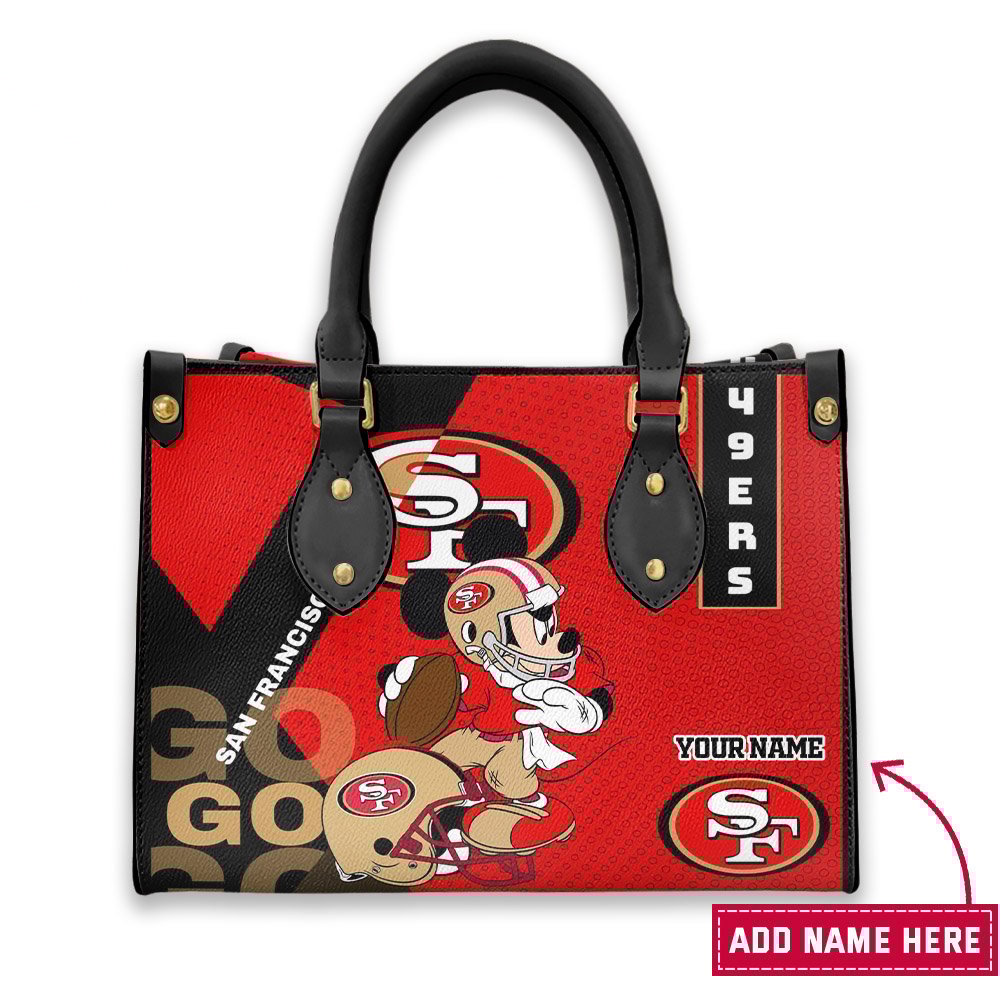 San Francisco 49ers Personalized Leather Hand Bag  - Image 2