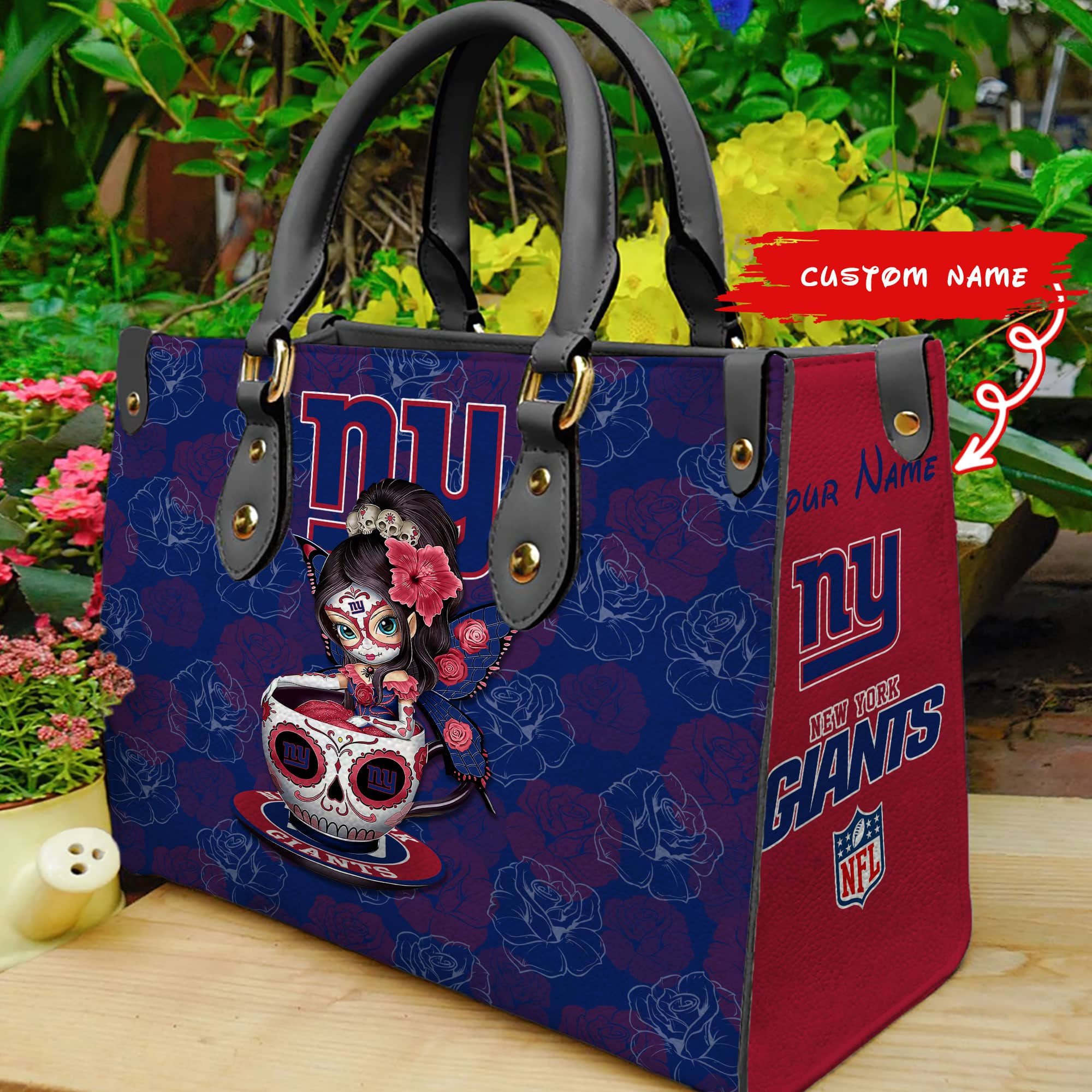 New York Giants Personalized Leather Hand Bag  - Image 2