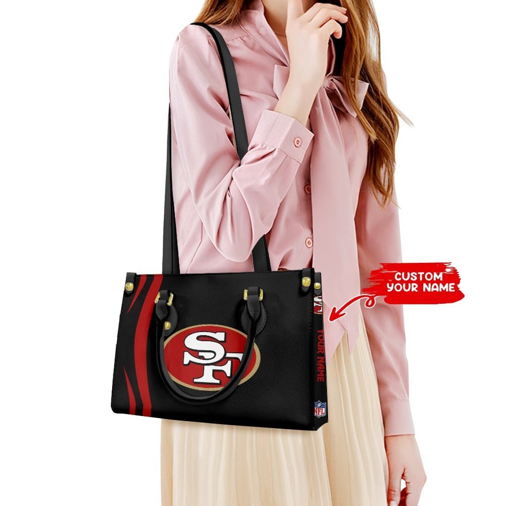 San Francisco 49ers Personalized Leather Hand Bag  - Image 2