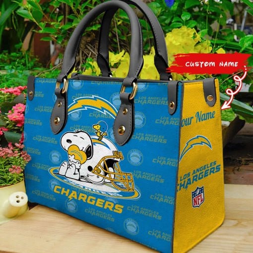 Los Angeles Chargers Personalized Leather Hand Bag  - Image 2