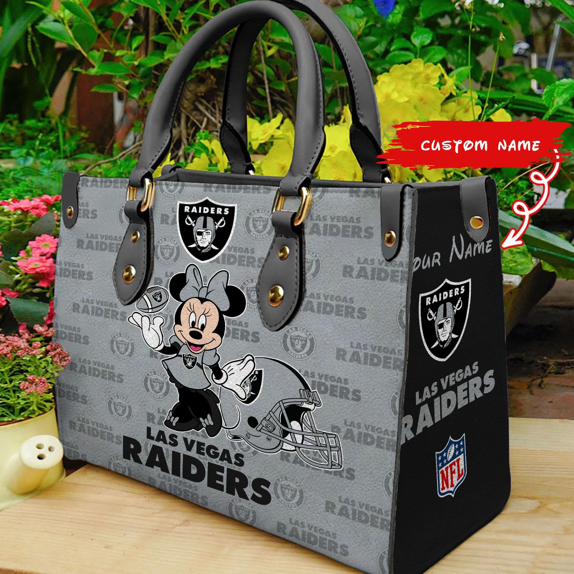 Las Vegas Raiders Personalized Leather Hand Bag  - Image 2