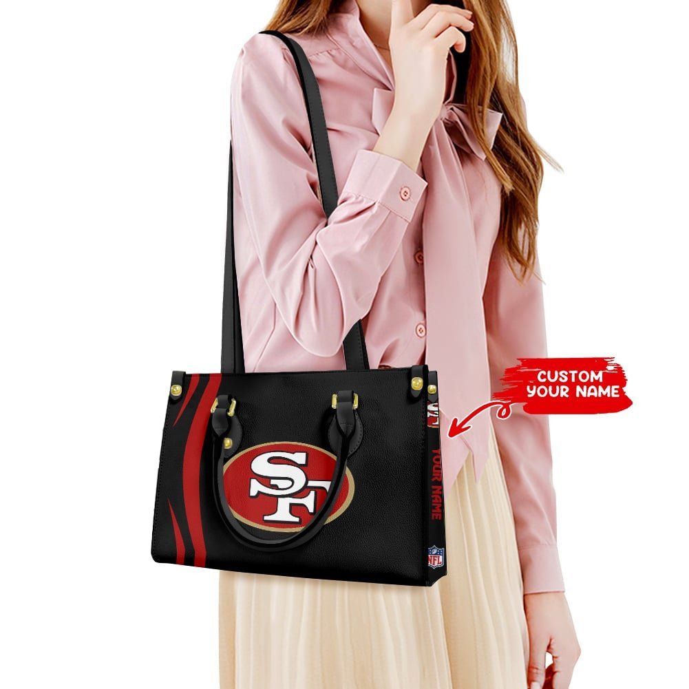 San Francisco 49ers Personalized Leather Hand Bag  - Image 2