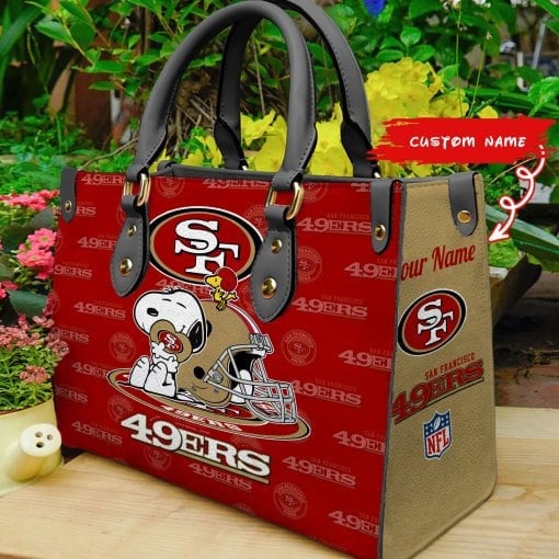 San Francisco 49ers Personalized Leather Hand Bag  - Image 2