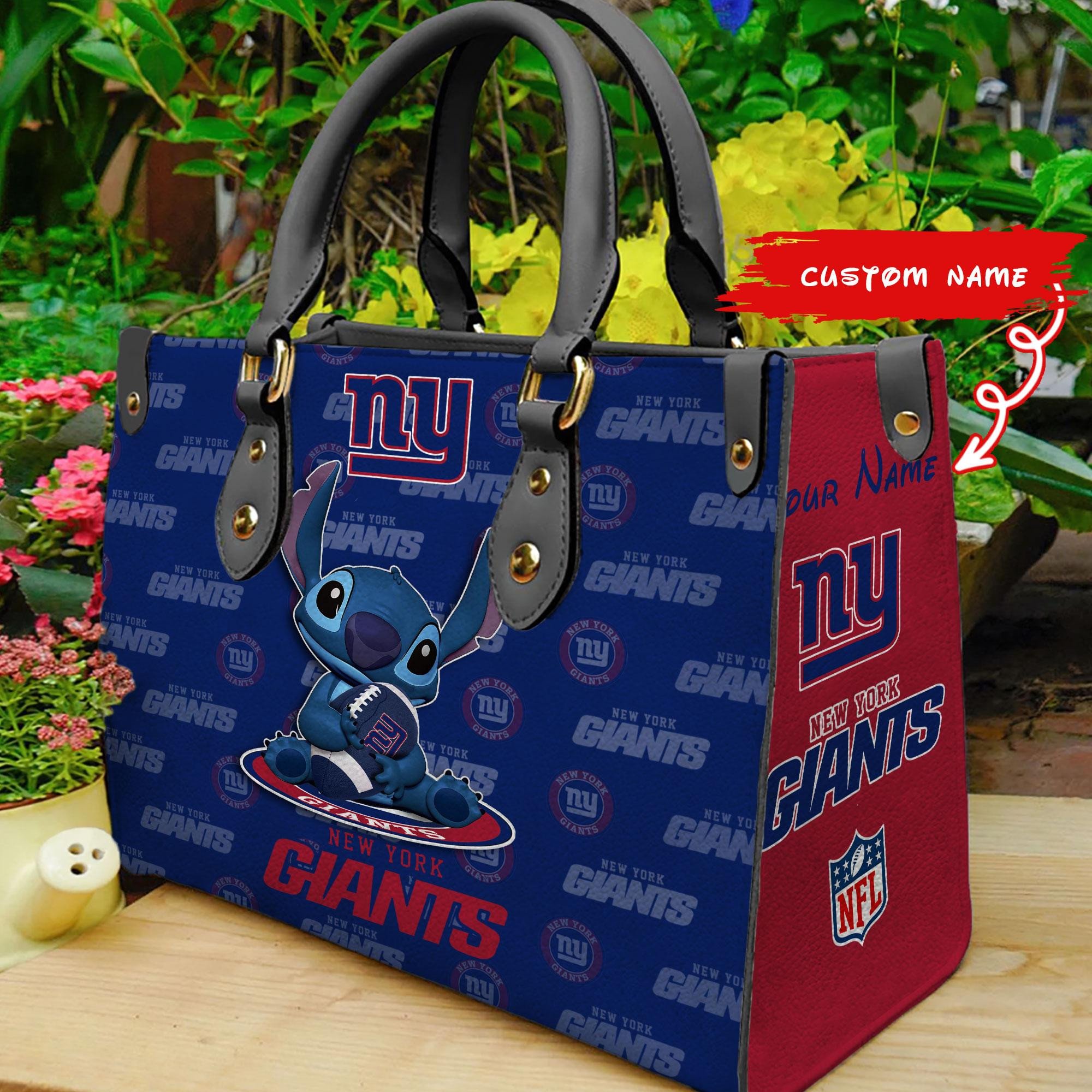 New York Giants Personalized Leather Hand Bag  - Image 2