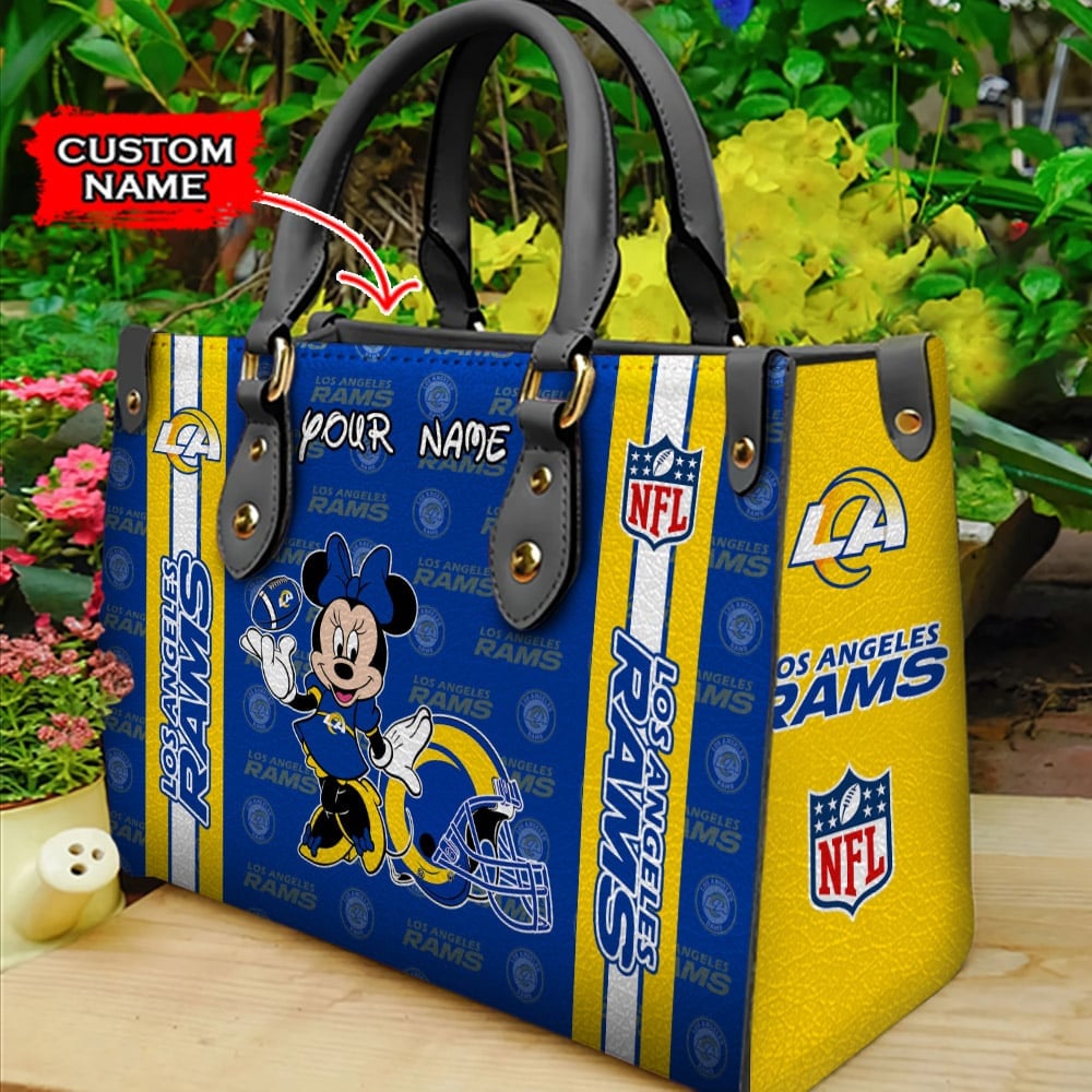 Los Angeles Rams Personalized Leather Hand Bag  - Image 2