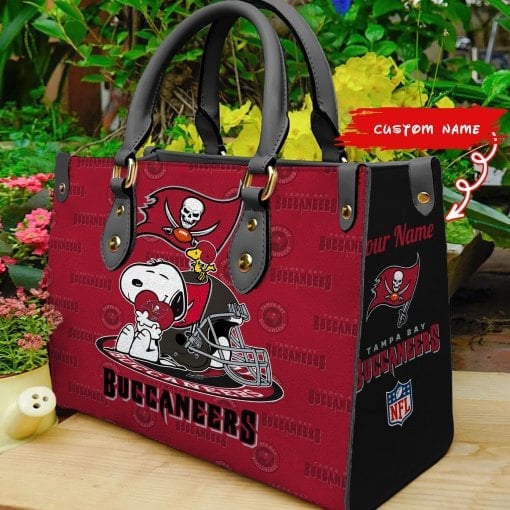 Tampa Bay Buccaneers Personalized Leather Hand Bag  - Image 2