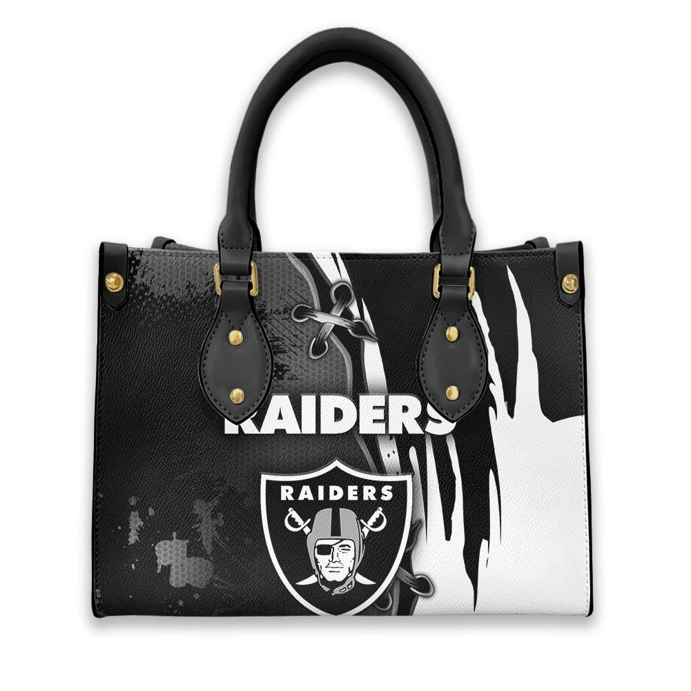 Las Vegas Raiders Personalized Leather Hand Bag  - Image 2