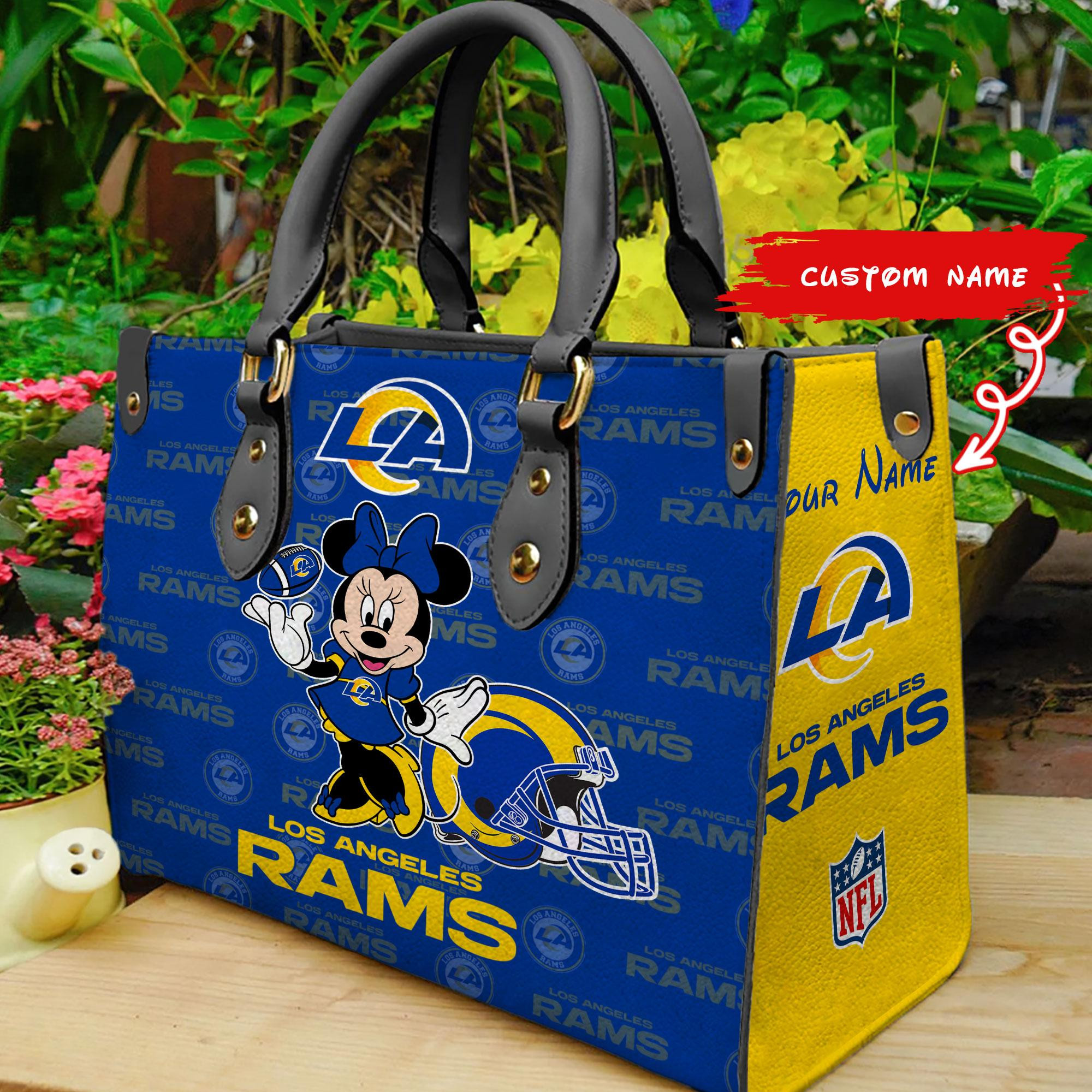 Los Angeles Rams Personalized Leather Hand Bag  - Image 2