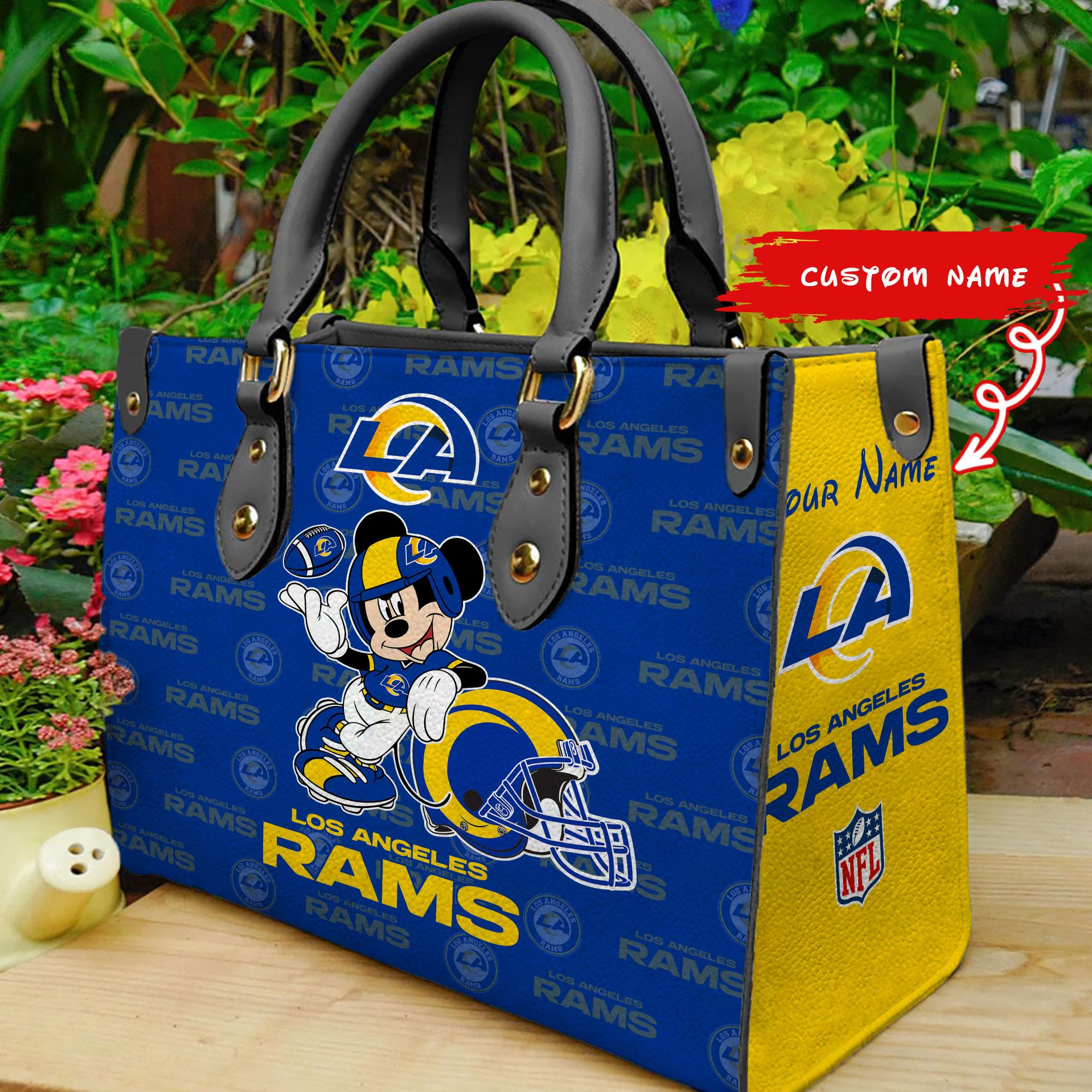 Los Angeles Rams Personalized Leather Hand Bag  - Image 2