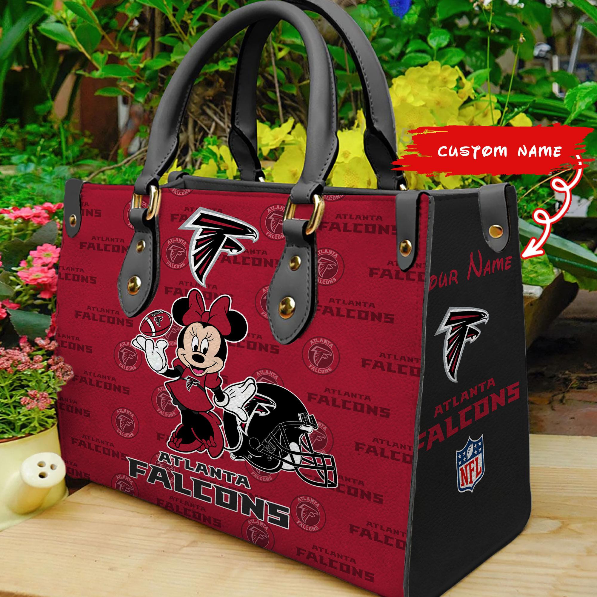 Atlanta Falcons Personalized Leather Hand Bag  - Image 2