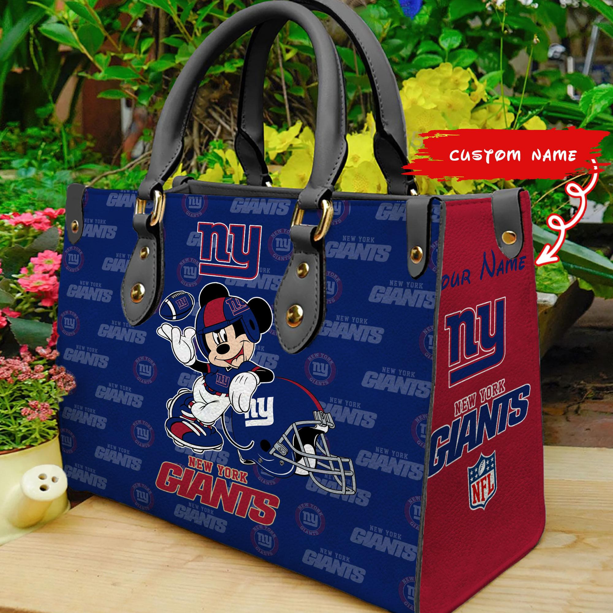New York Giants Personalized Leather Hand Bag  - Image 2