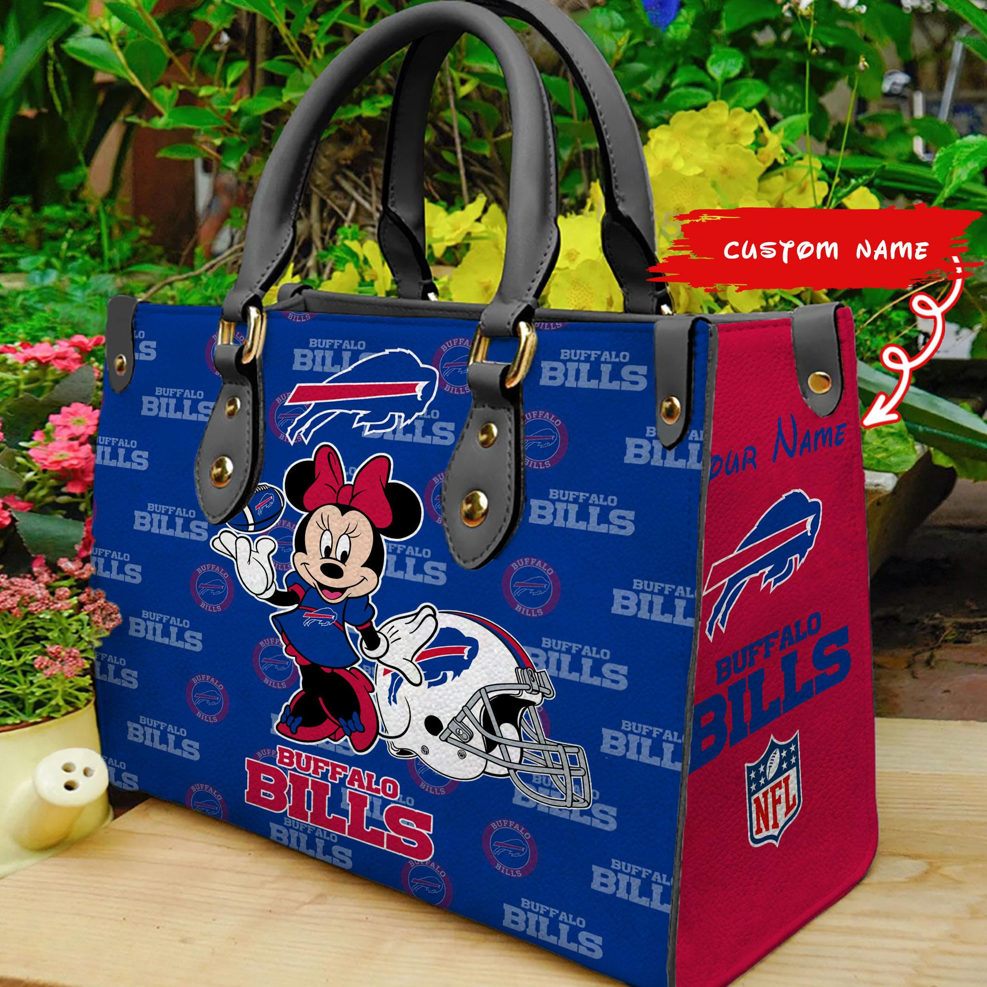 Buffalo Bills Personalized Leather Hand Bag  - Image 2