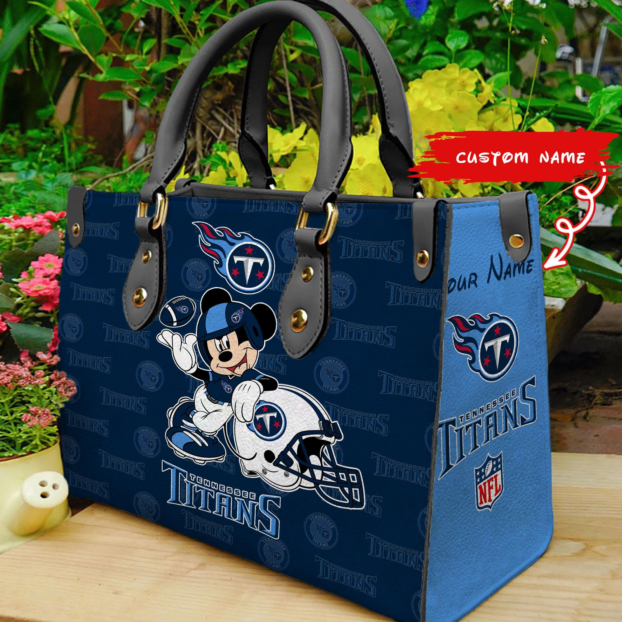 Tennessee Titans Personalized Leather Hand Bag  - Image 2