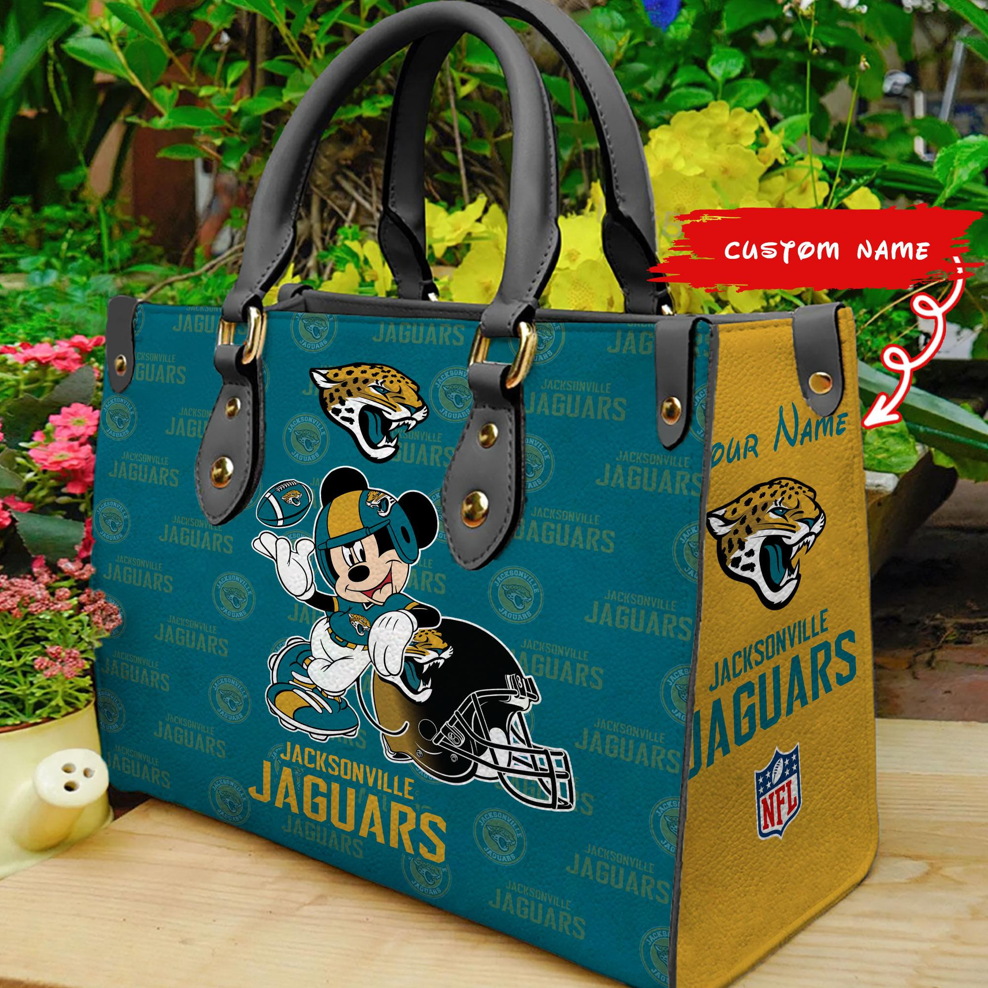 Jacksonville Jaguars Personalized Leather Hand Bag  - Image 2
