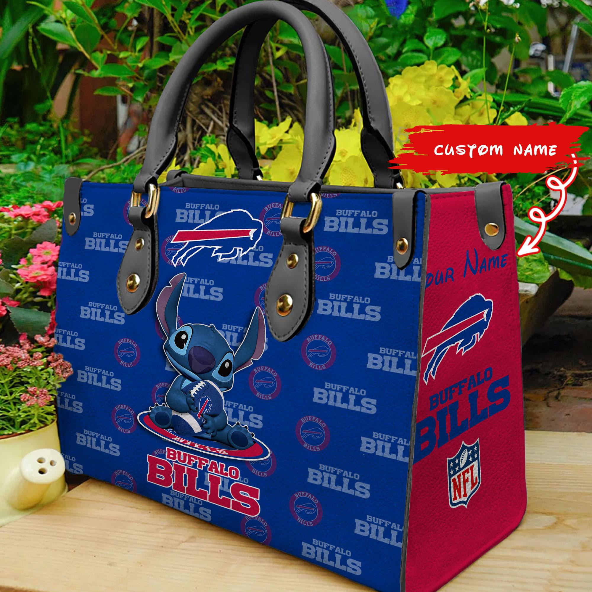 Buffalo Bills Personalized Leather Hand Bag  - Image 2