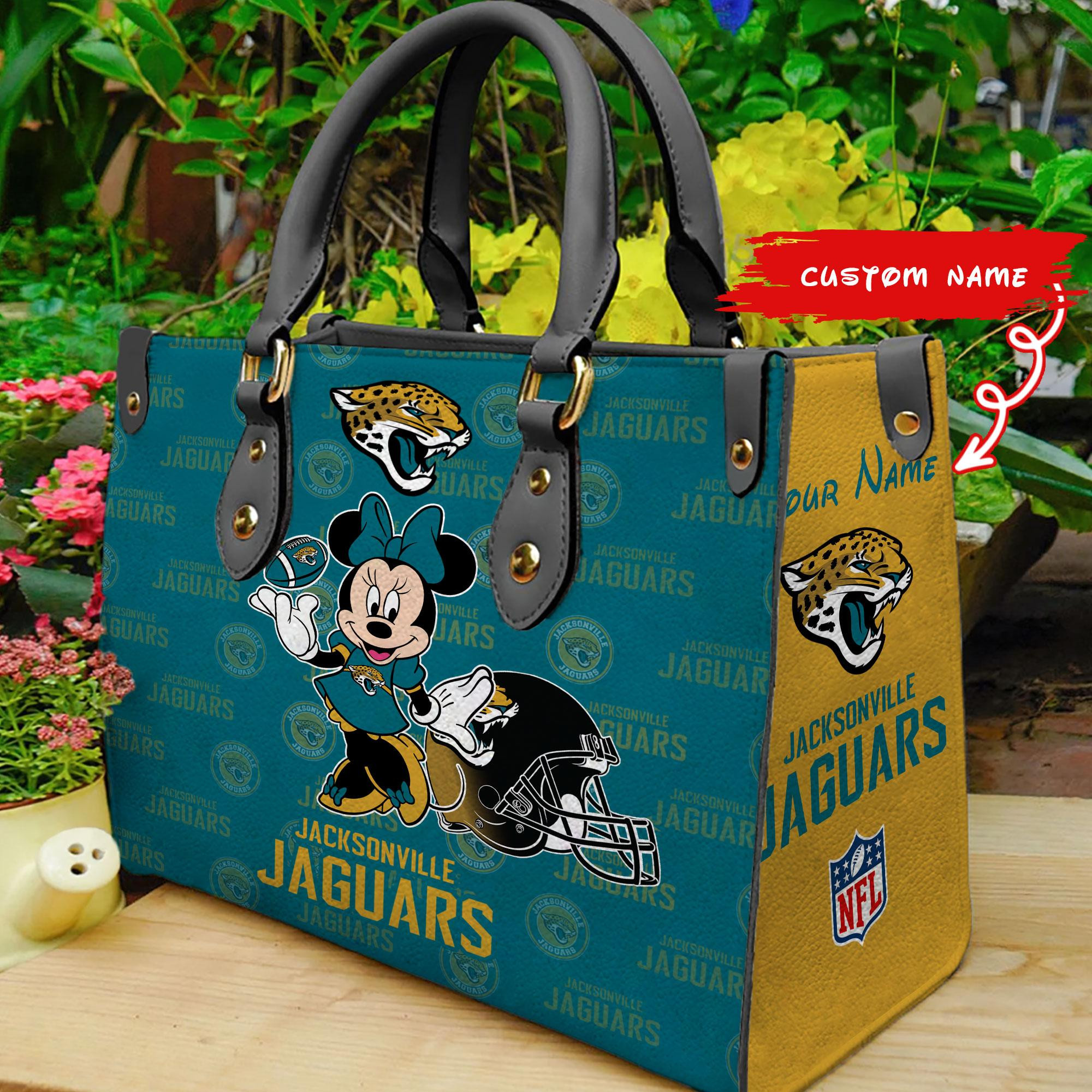 Jacksonville Jaguars Personalized Leather Hand Bag - Image 2