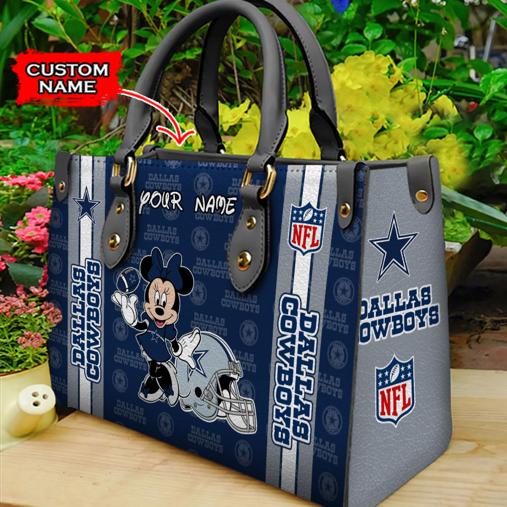 Dallas Cowboys Personalized Leather Hand Bag - Image 2