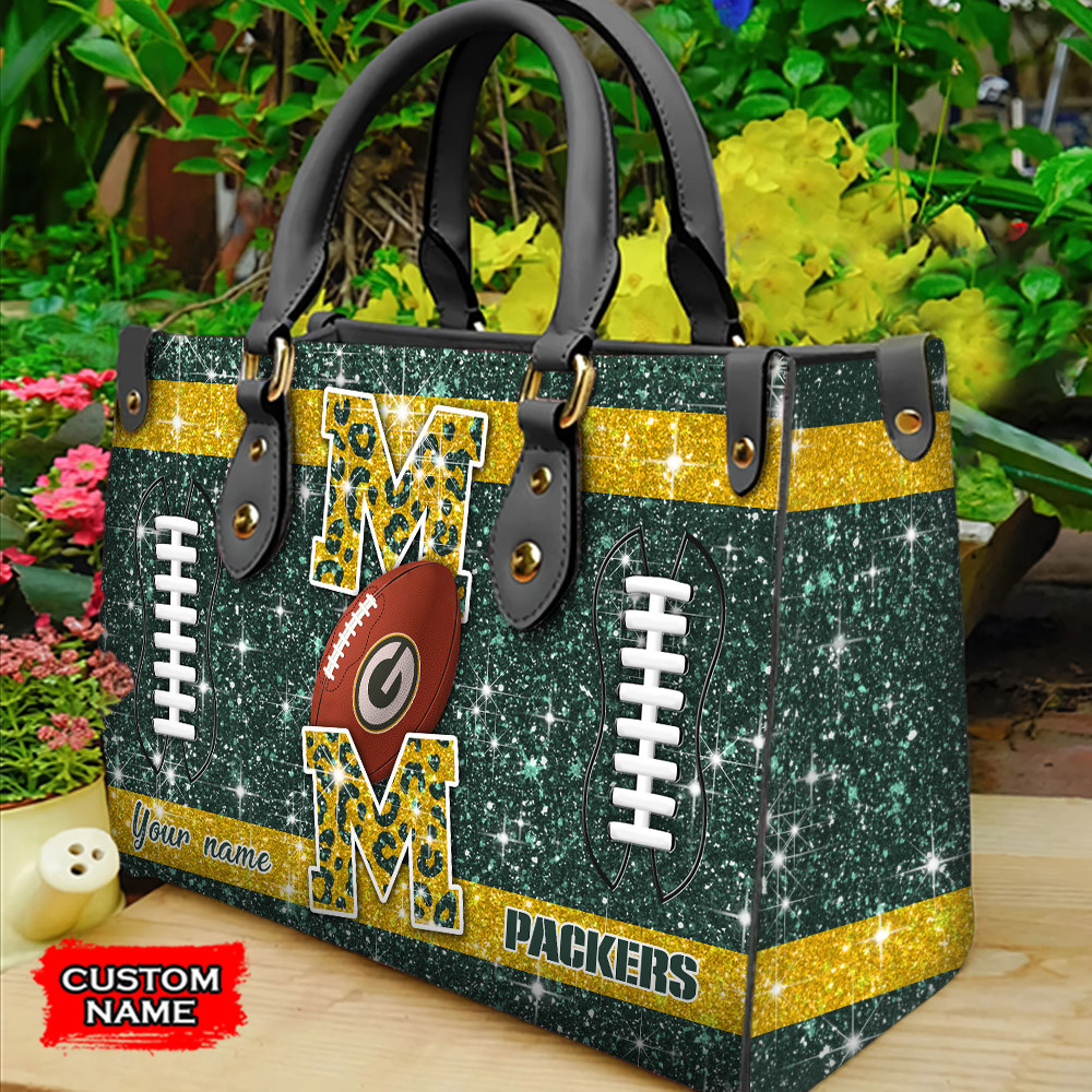 Green Bay Packers Personalized Leather Hand Bag  - Image 2