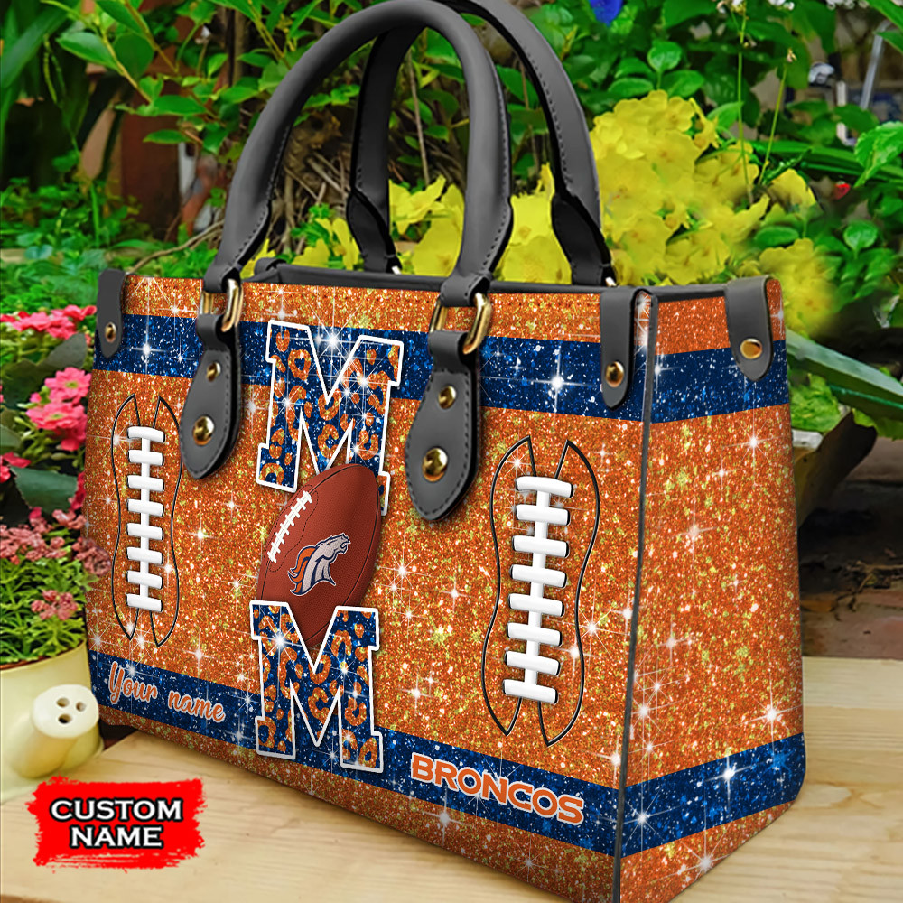 Denver Broncos Personalized Leather Hand Bag  - Image 2