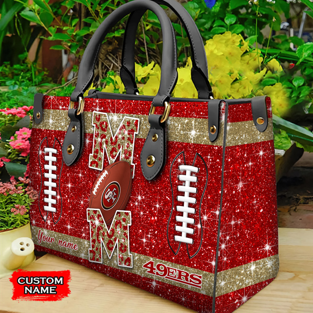 San Francisco 49ers Personalized Leather Hand Bag  - Image 2