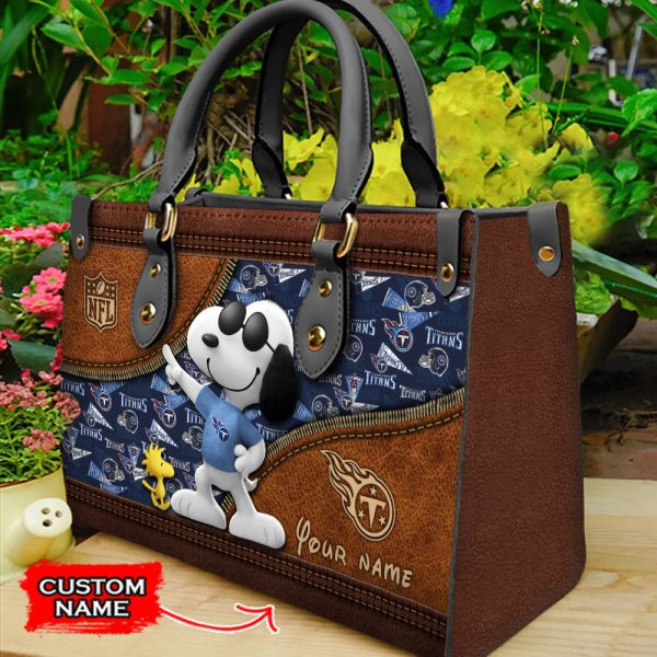 Tennessee Titans Personalized Leather Hand Bag  - Image 2