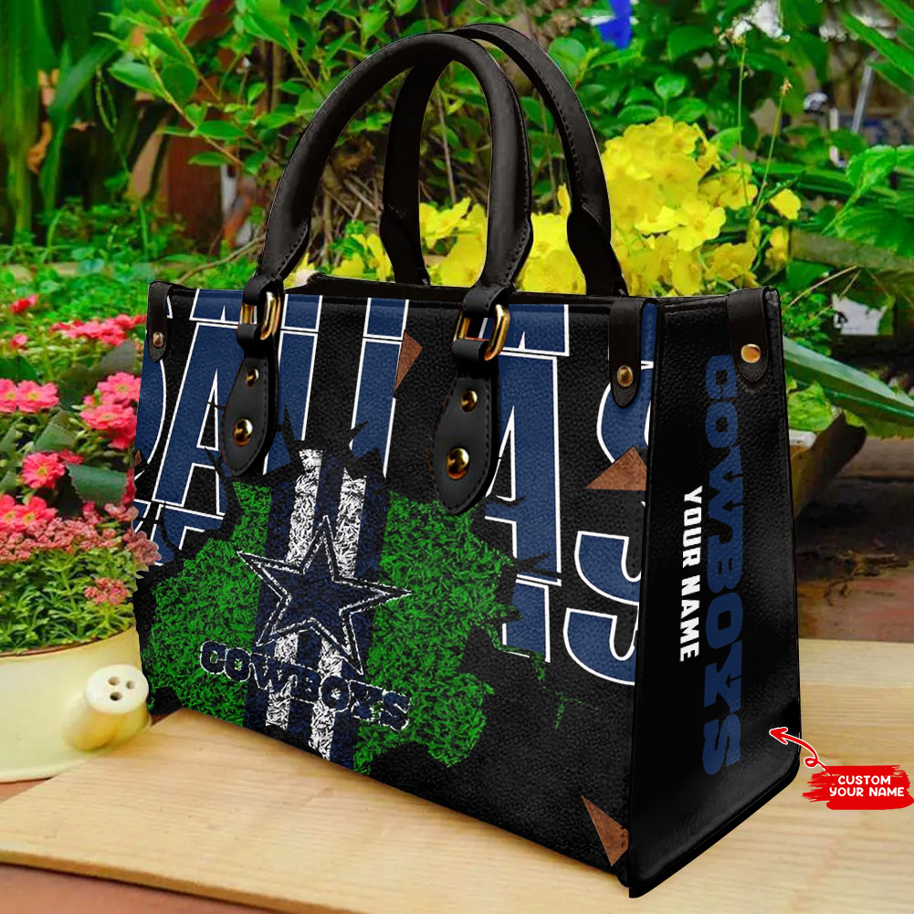 Dallas Cowboys Personalized Leather Hand Bag  - Image 2