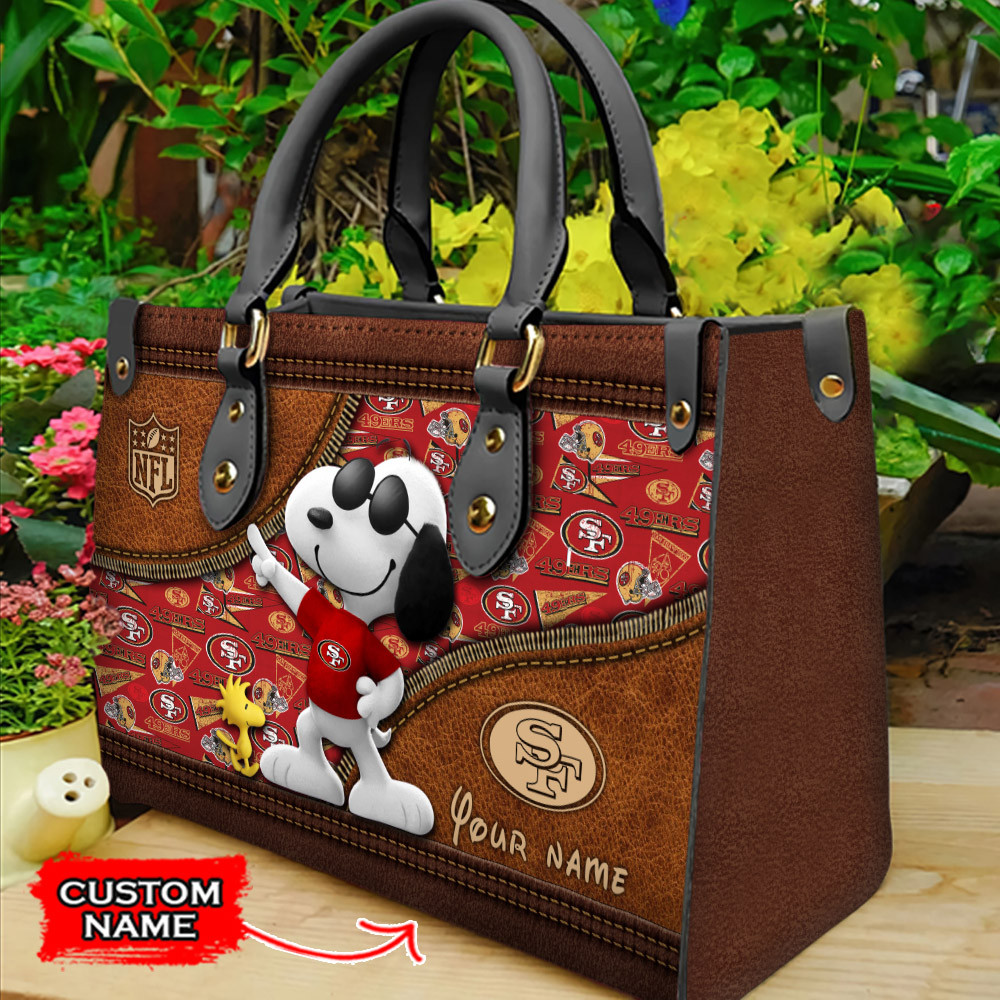 San Francisco 49ers Personalized Leather Hand Bag  - Image 2