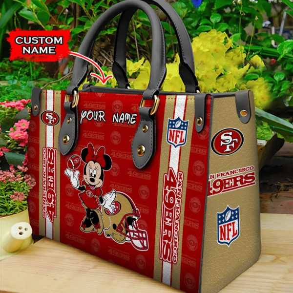 San Francisco 49ers Personalized Leather Hand Bag  - Image 2