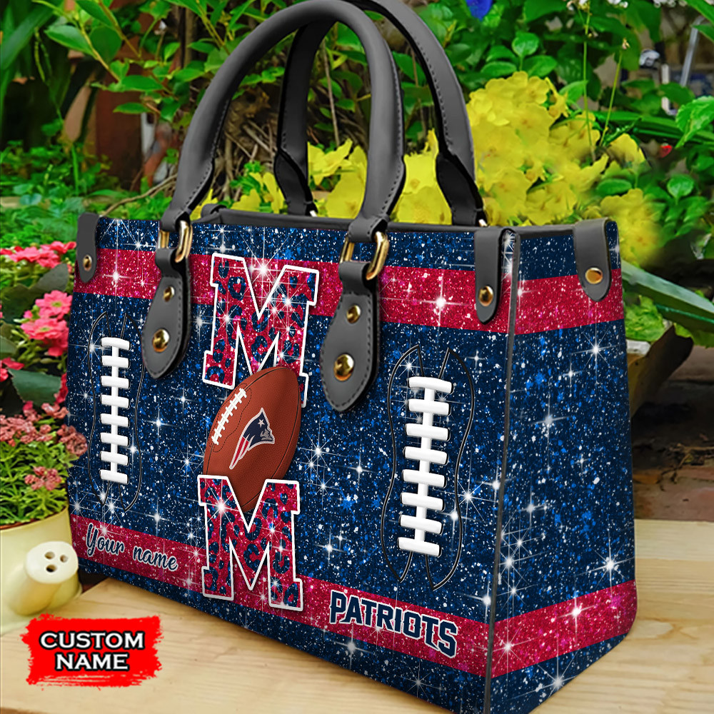 New England Patriots Personalized Leather Hand Bag  - Image 2